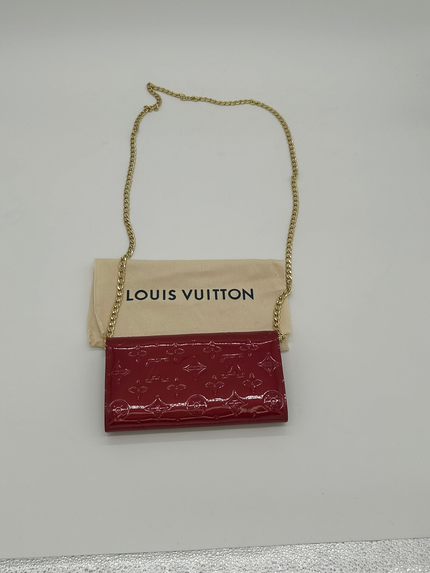 Red Vermis Louis Vuitton Sarah Trifold Wallet