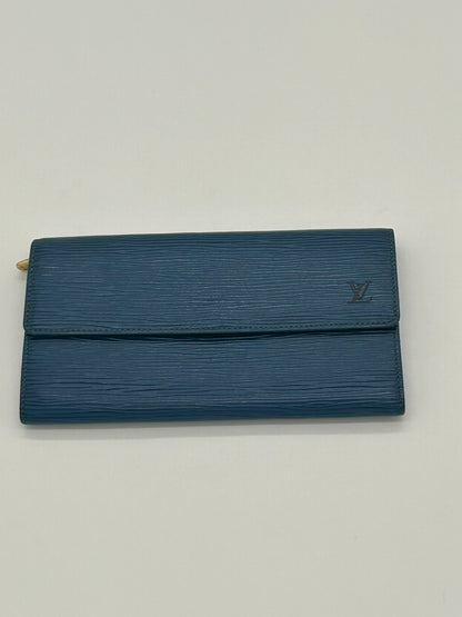 Louis Vuitton Blue Epi Leather Porte Tresor Sarah Wallet