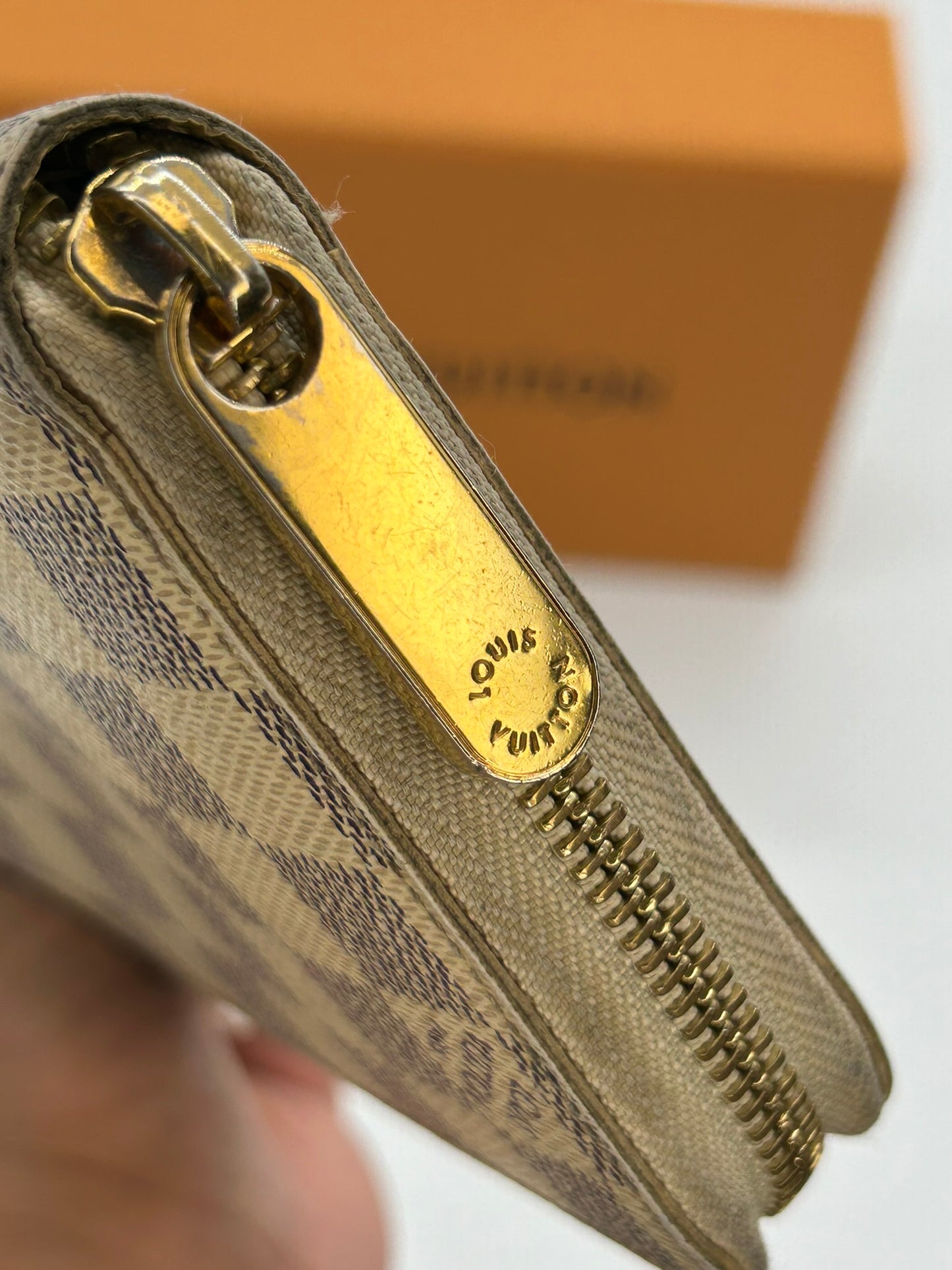 Louis Vuitton Damier Azur Pattern Zippy Wallet