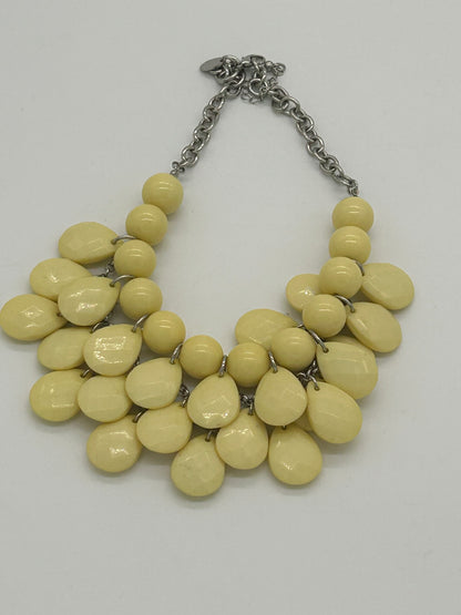 Yellow Flat Beaded Necklace